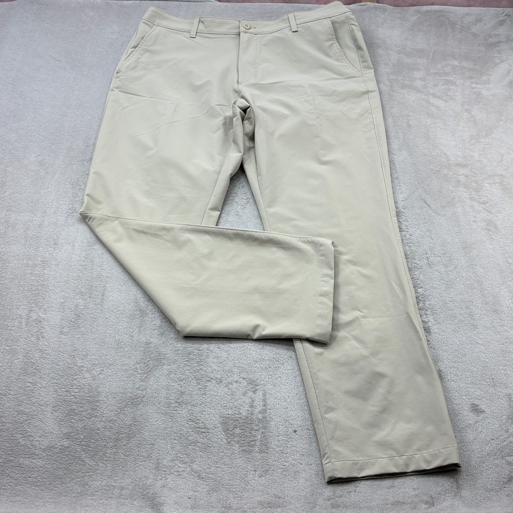 Under Armour Golf Pants Mens 40x32 Tan Performance Straight Leg Chino Trousers